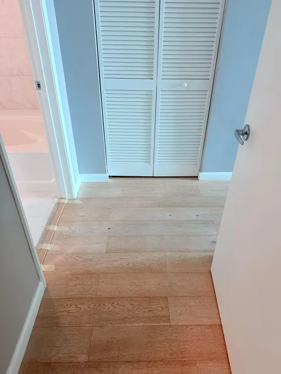 Cleaned flooring in a move-ready apartment